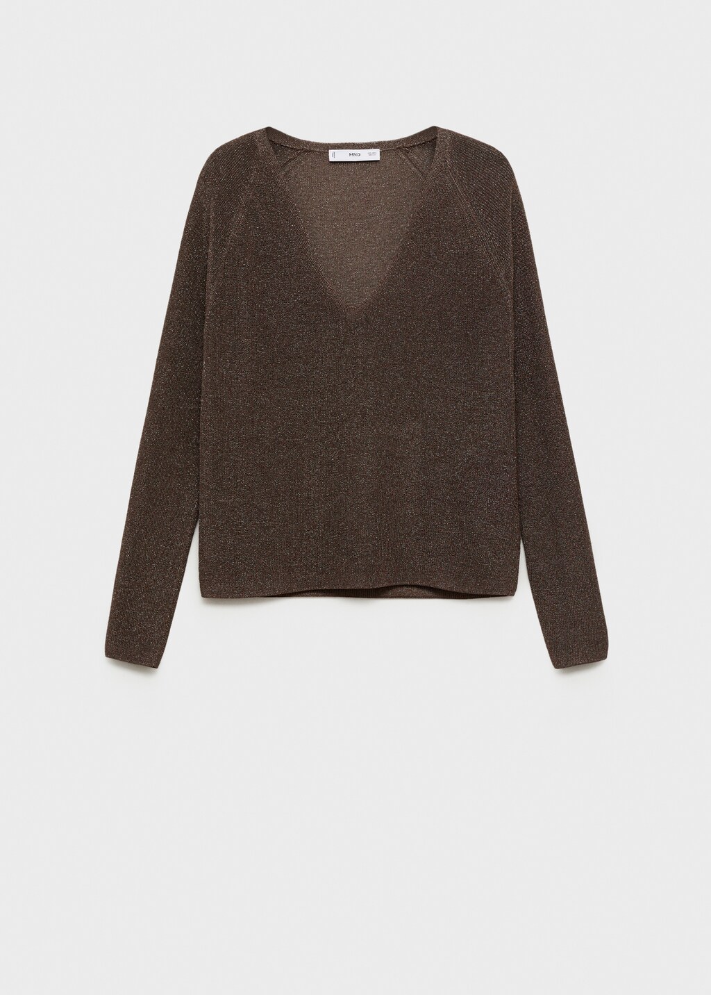V-neck lurex sweater - Green