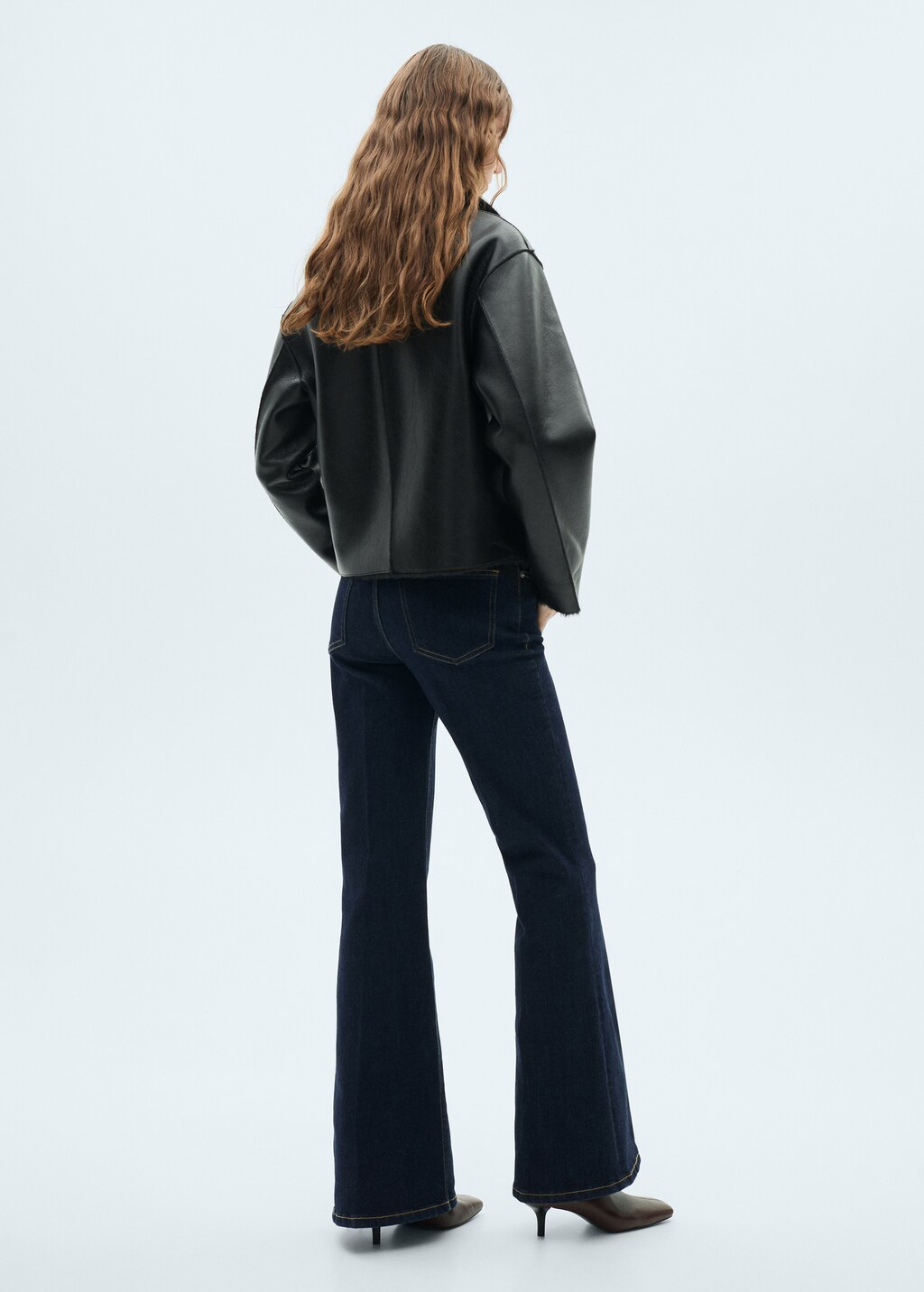 Violeta flare jeans mid rise rinse washed - Open Blue