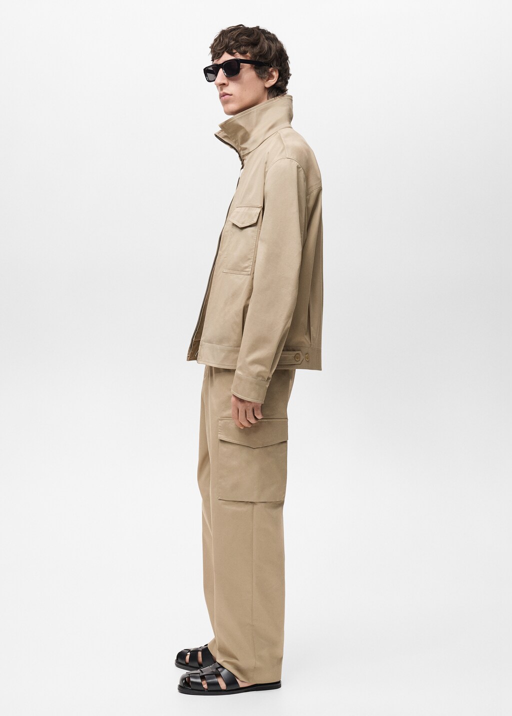 Relaxed-fit cargo trousers - Medium Brown