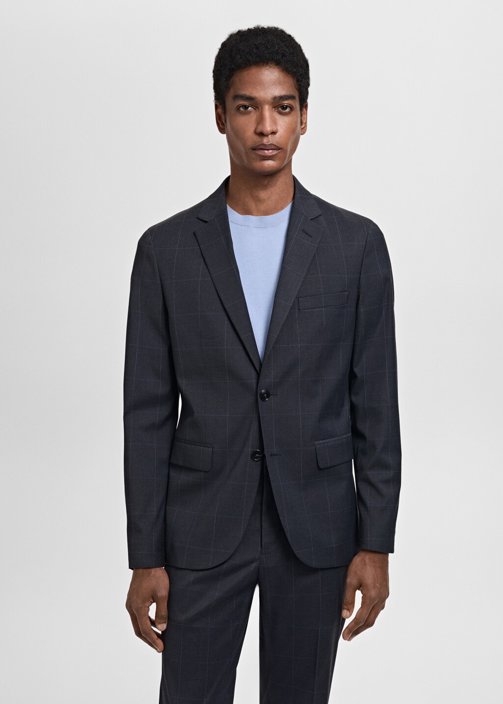 Super slim-fit suit jacket in stretch fabric - Grey