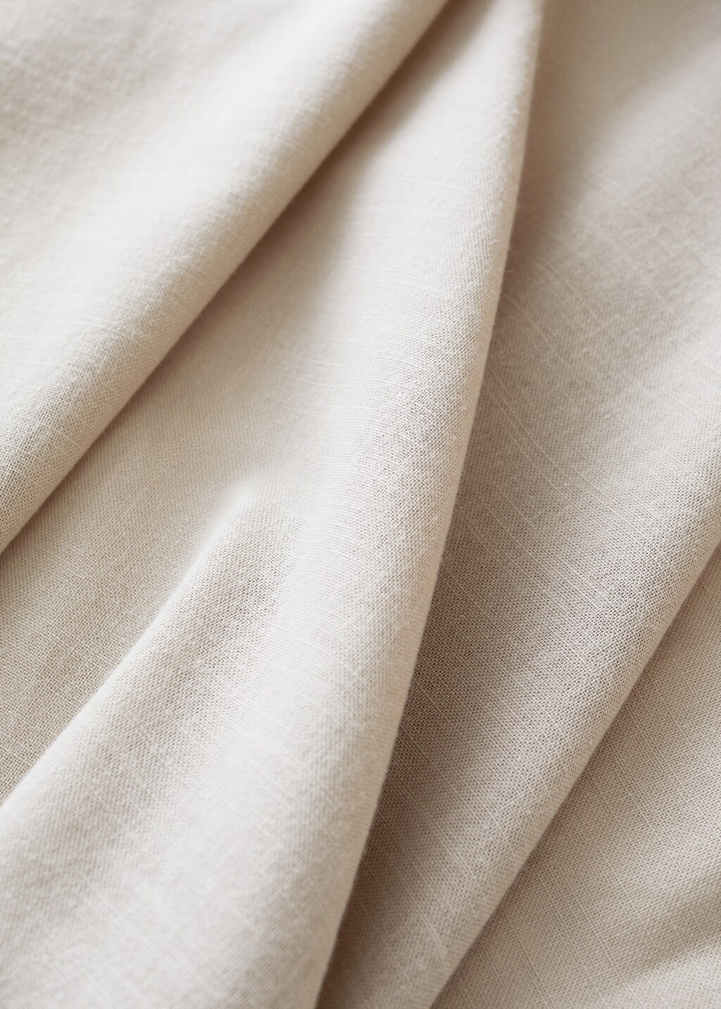 Medium-opacity cotton curtain - White