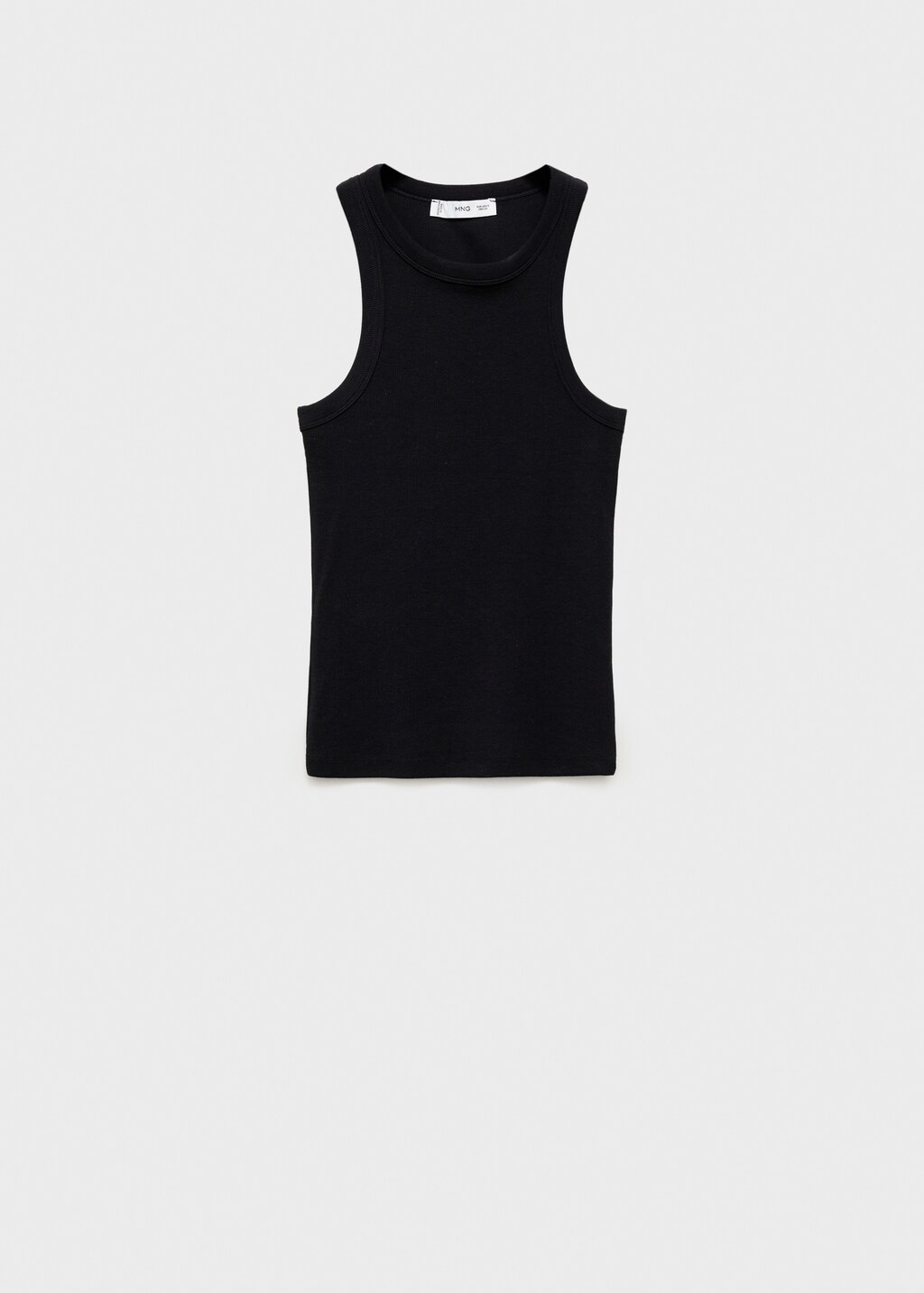 Ribbed cotton-blend top - Vanilla