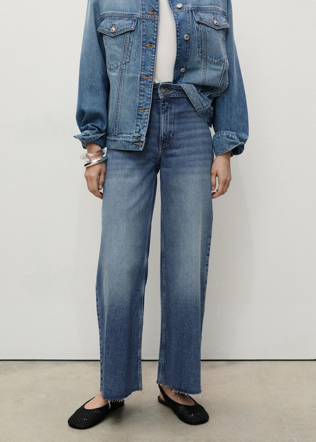 Catherin culotte high-rise jeans - Black denim