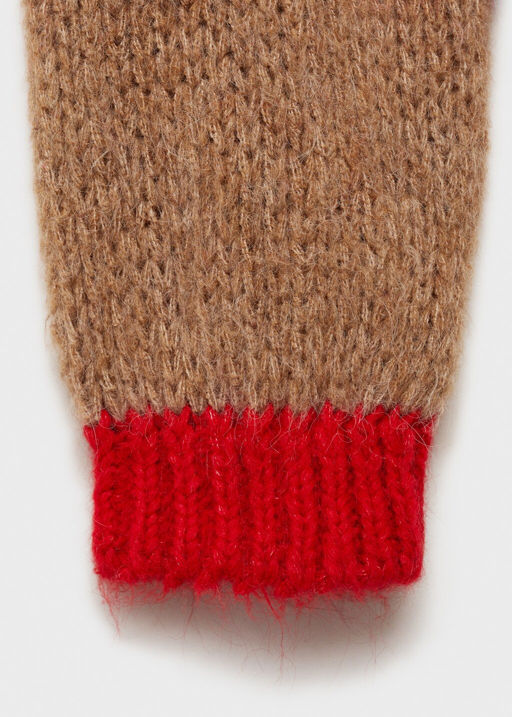 Chunky-knit striped sweater - Red