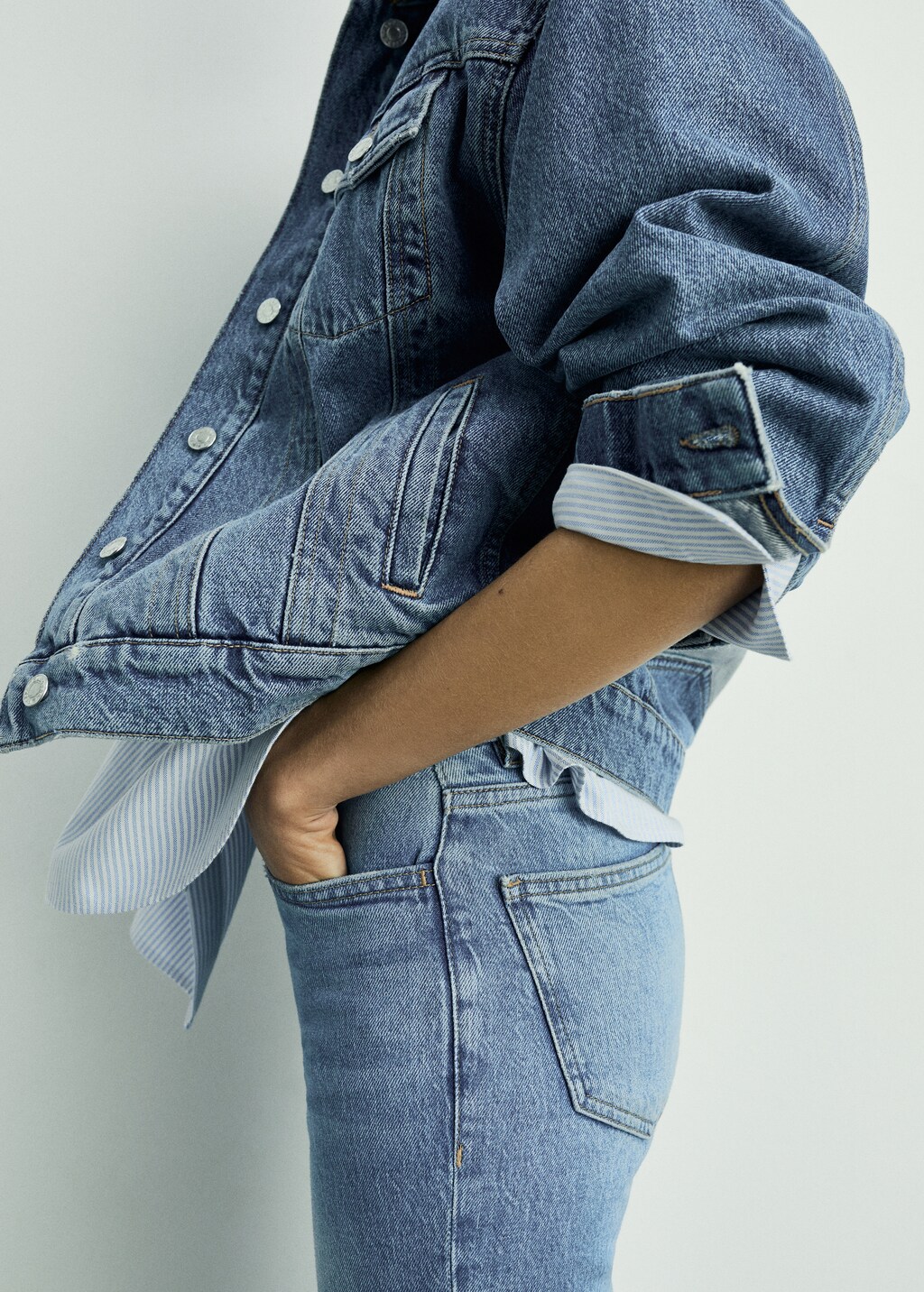 Fiona flared mid-rise jeans - Black denim