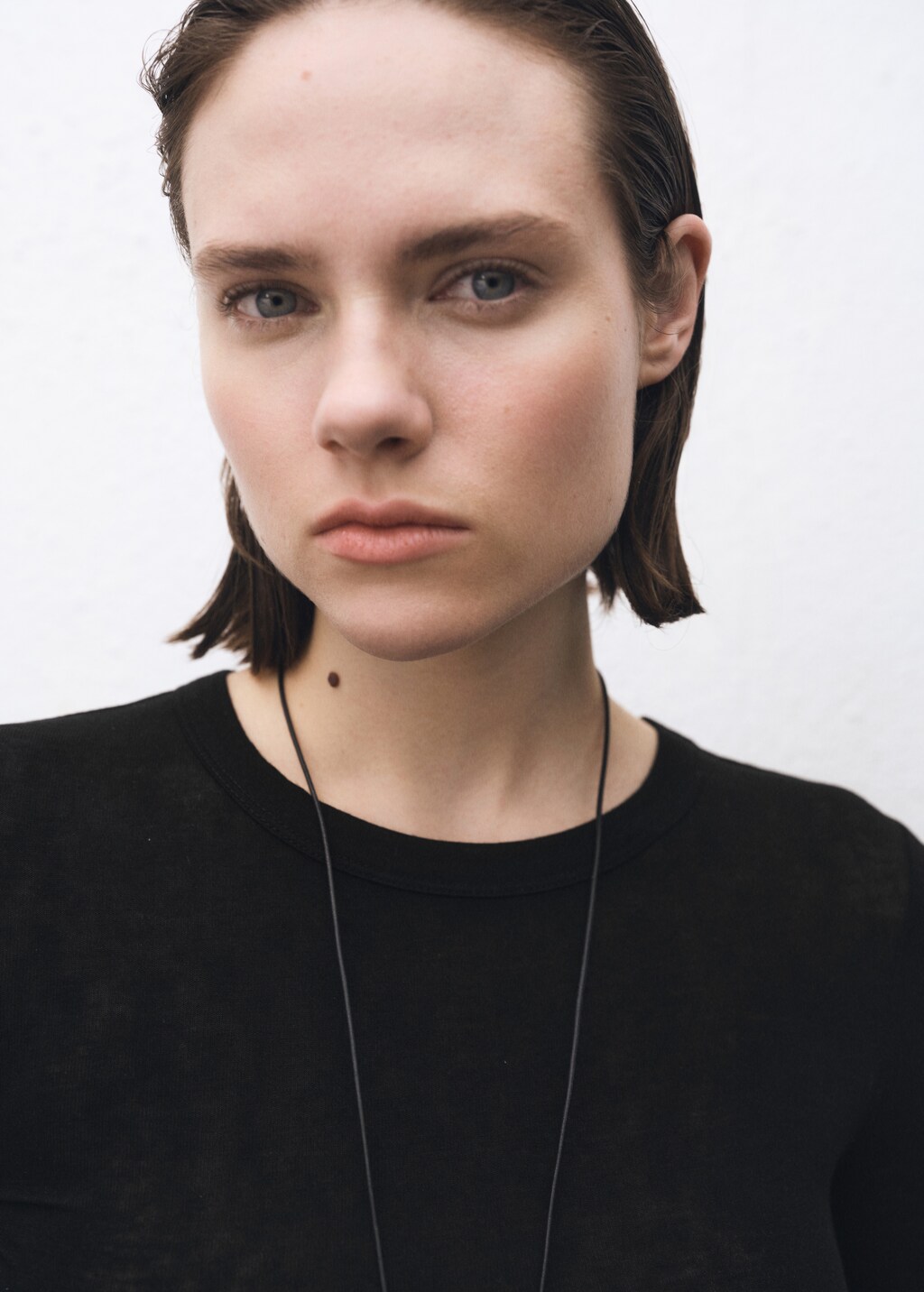 Long-sleeved wool-blend t-shirt - Light/Pastel Brown