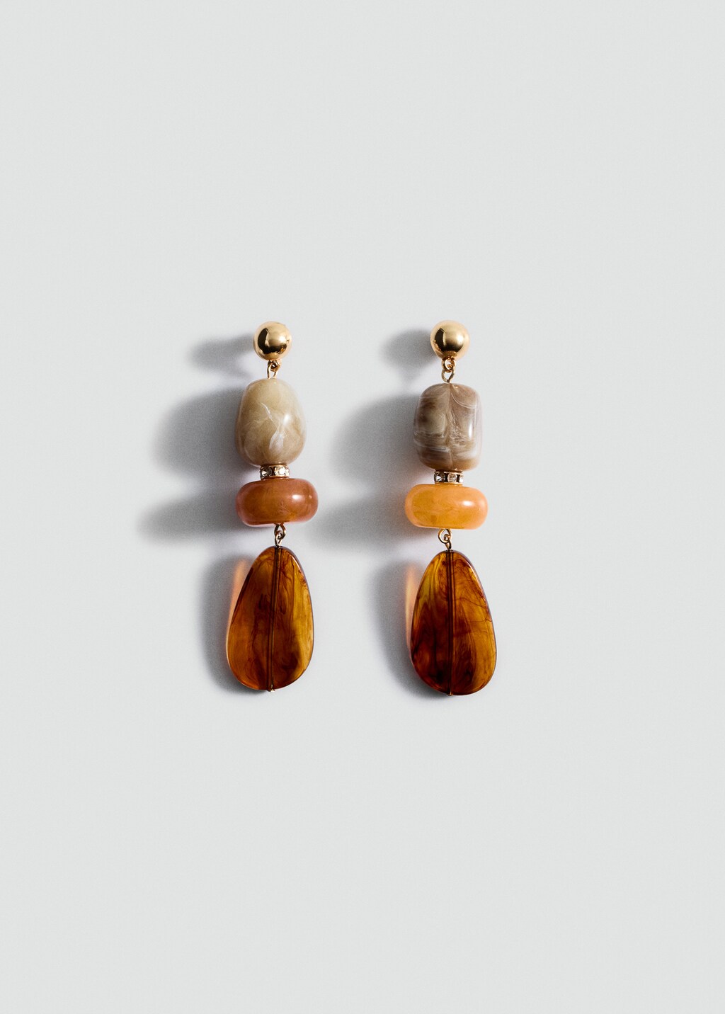Beaded drop earrings - Orange