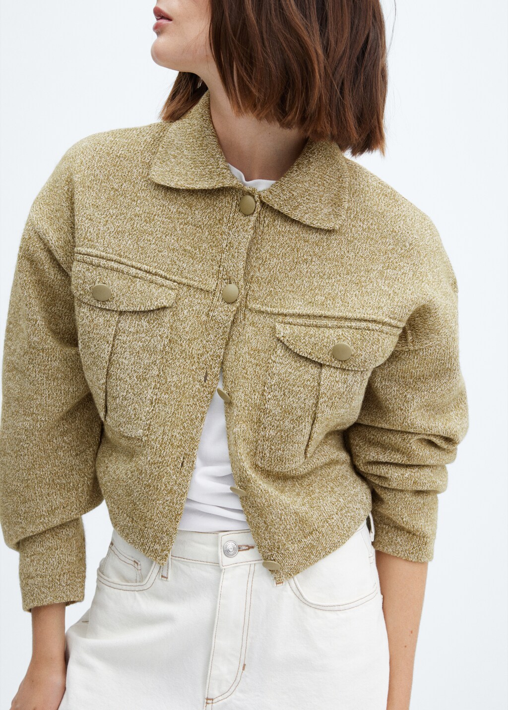 Pocket knit jacket - Green
