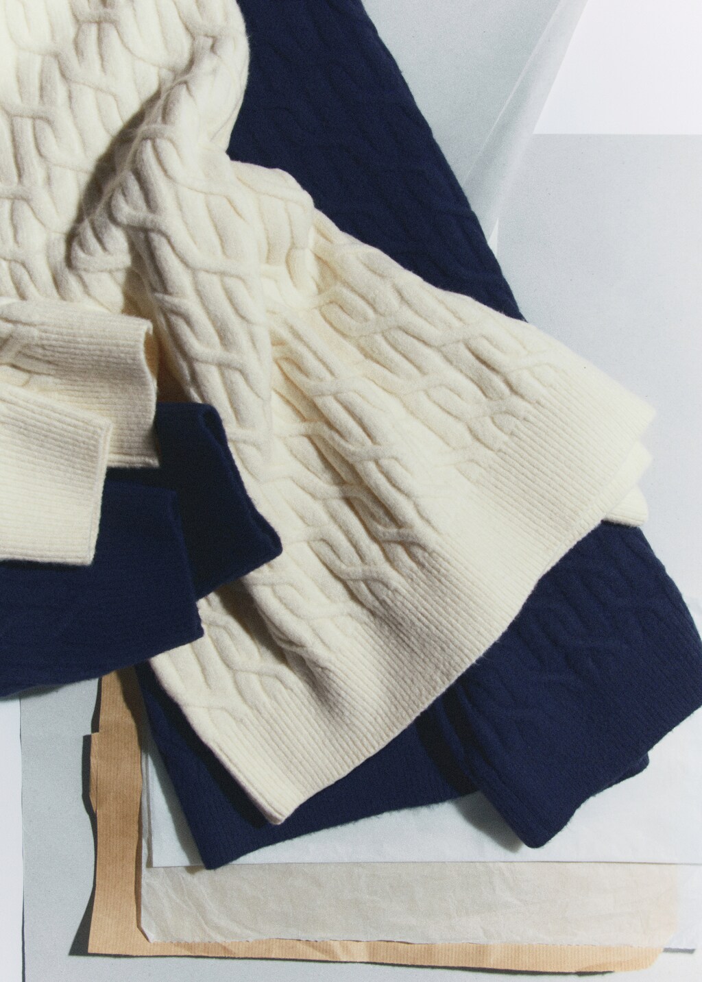 Braided knitted sweater - Off White