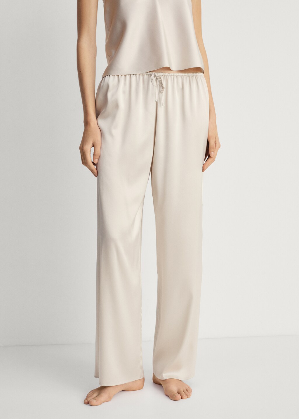 Silk pyjama trousers - Light/Pastel Grey