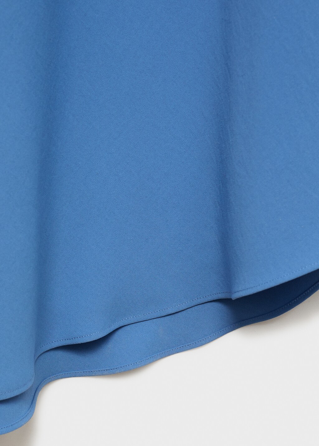 Asymmetrical-neck midi-dress - Blue