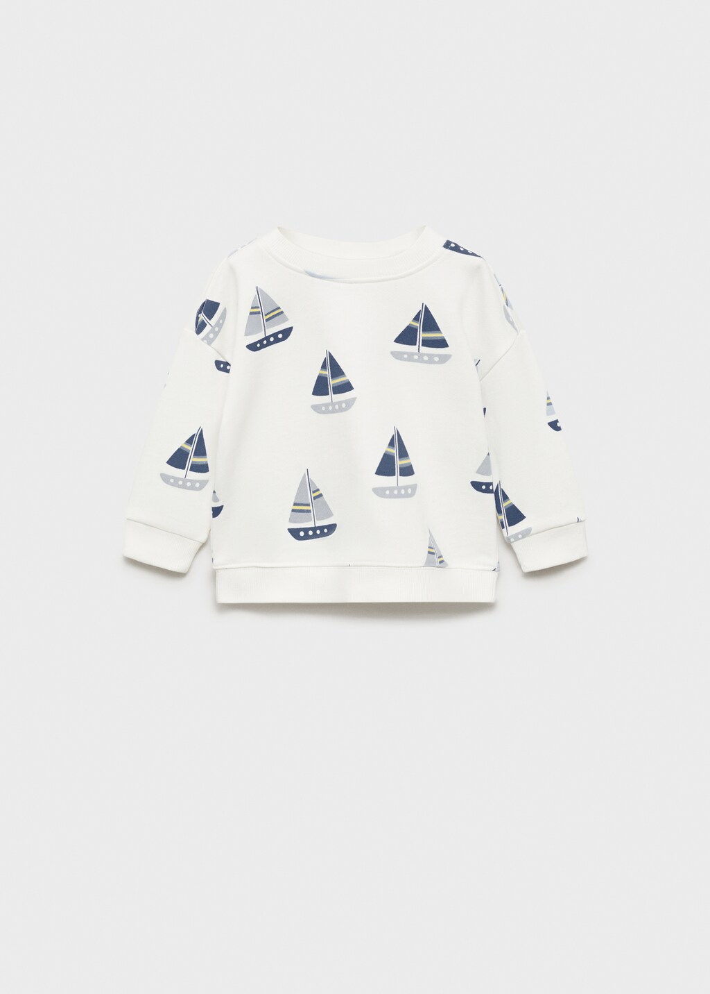 Printed cotton sweatshirt - Off White