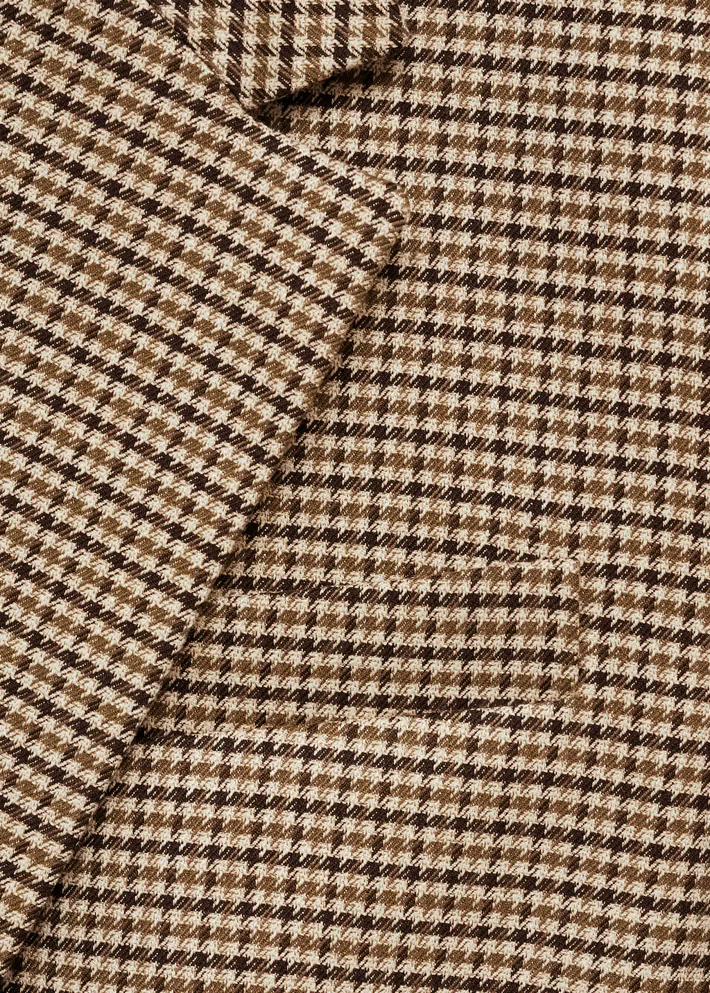 Straight-fit micro-houndstooth jacket - Brown
