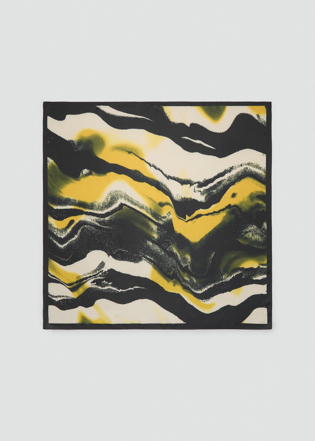 Abstract-print scarf - Black