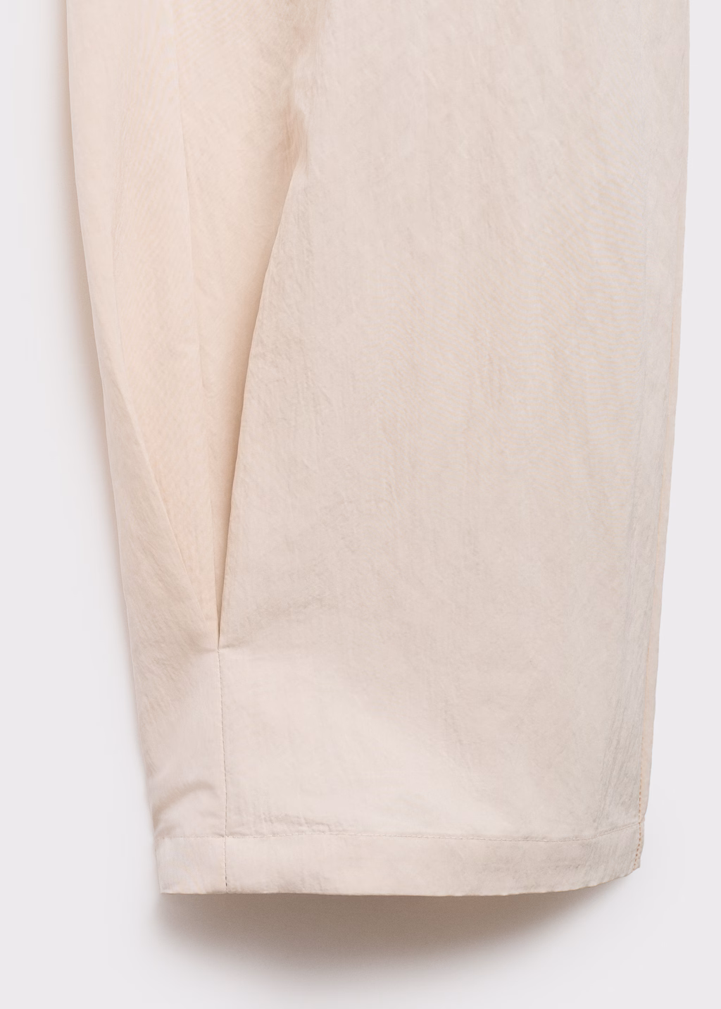 Pleated jogger trousers - Ecru