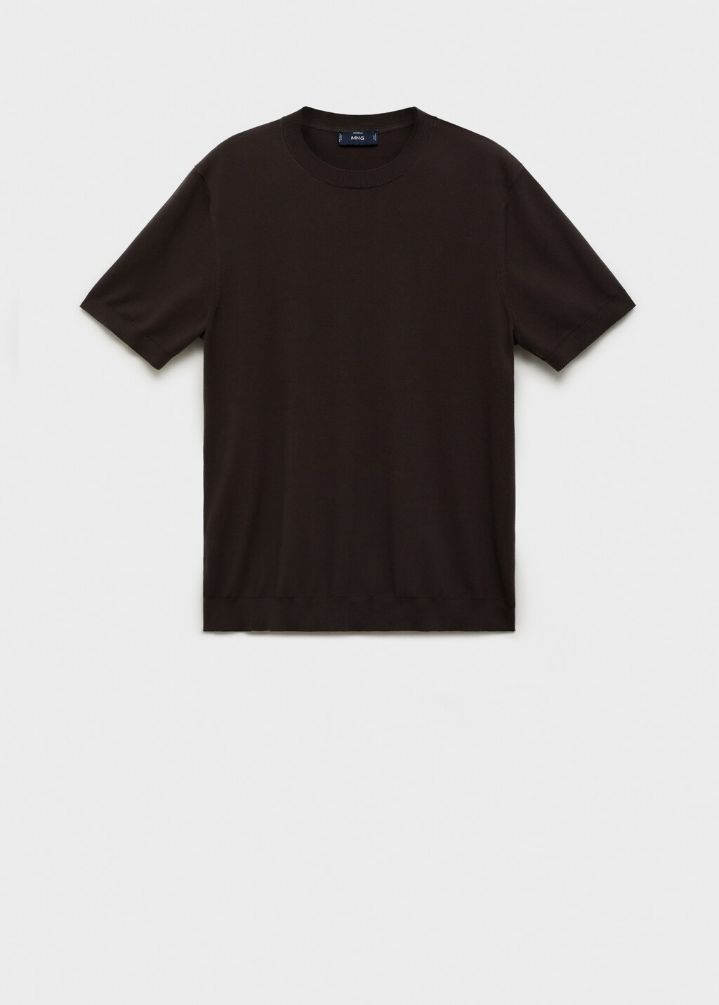 Cotton fine-knit t-shirt - Ice Grey