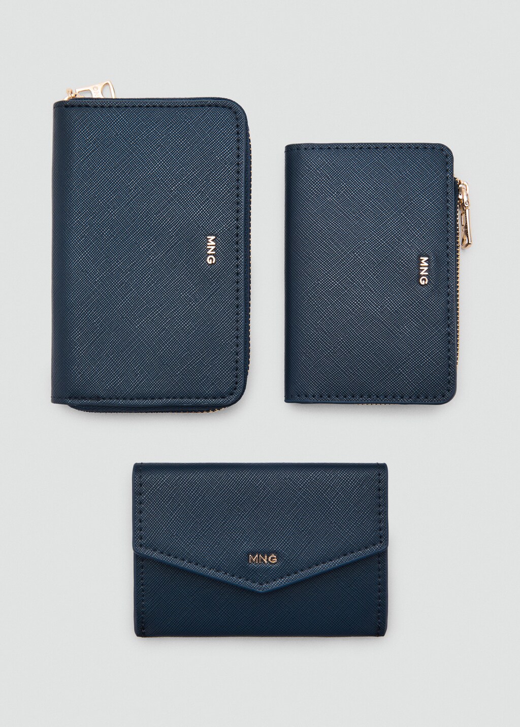 Saffiano-effect cardholder - Black