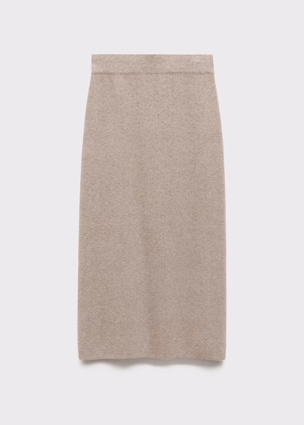 Wool-blend midi-skirt - Sand