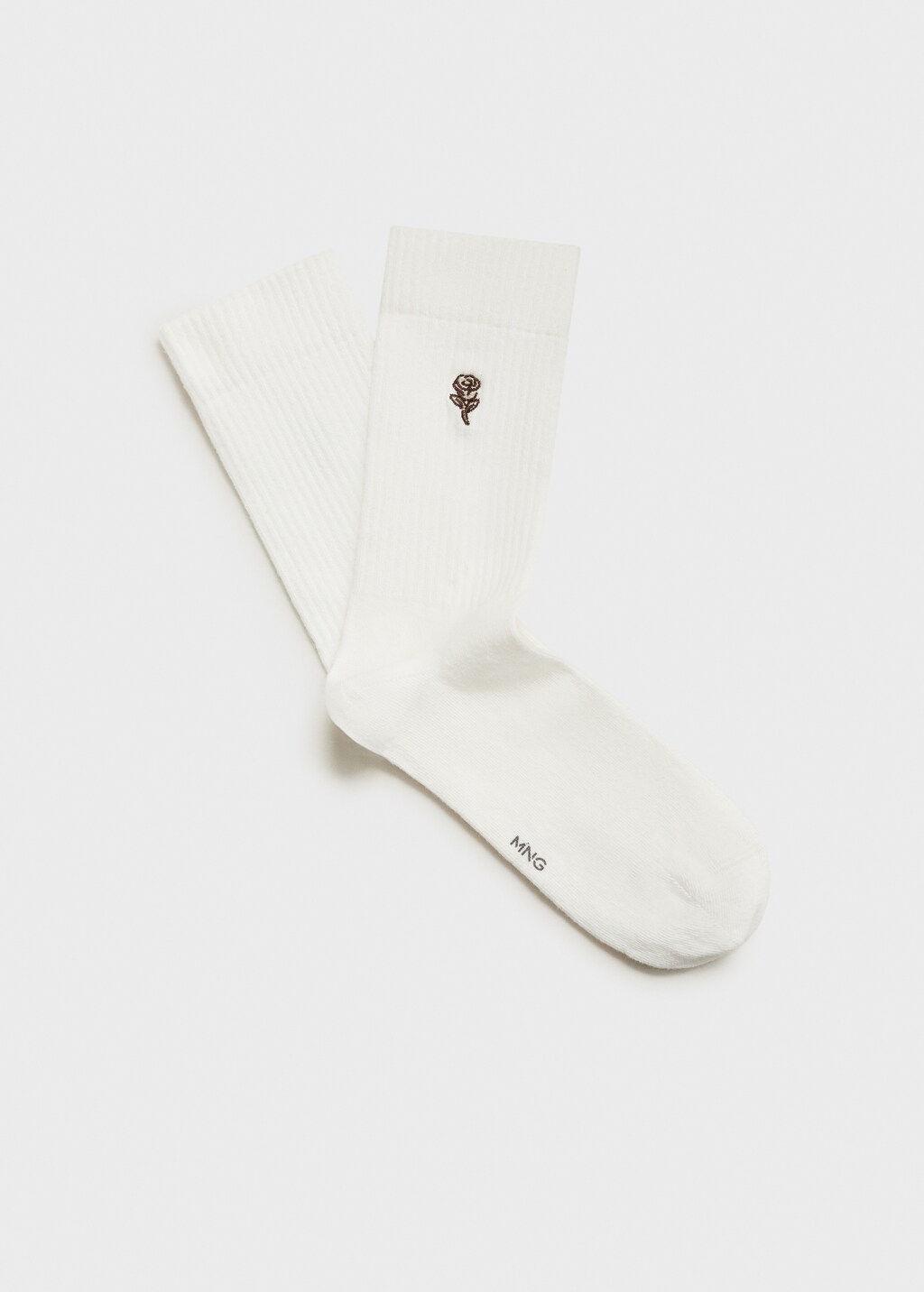 Embroidered cotton socks - Green