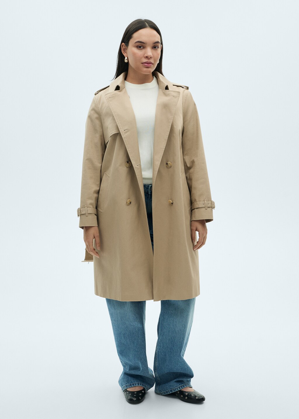 Classic trench coat with belt - Black