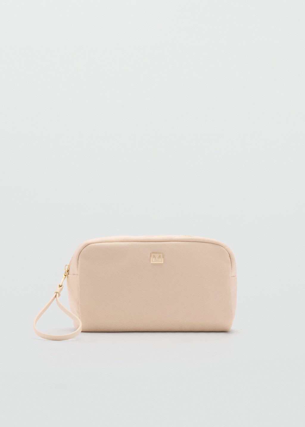 Zipped toiletry bag with logo - Beige