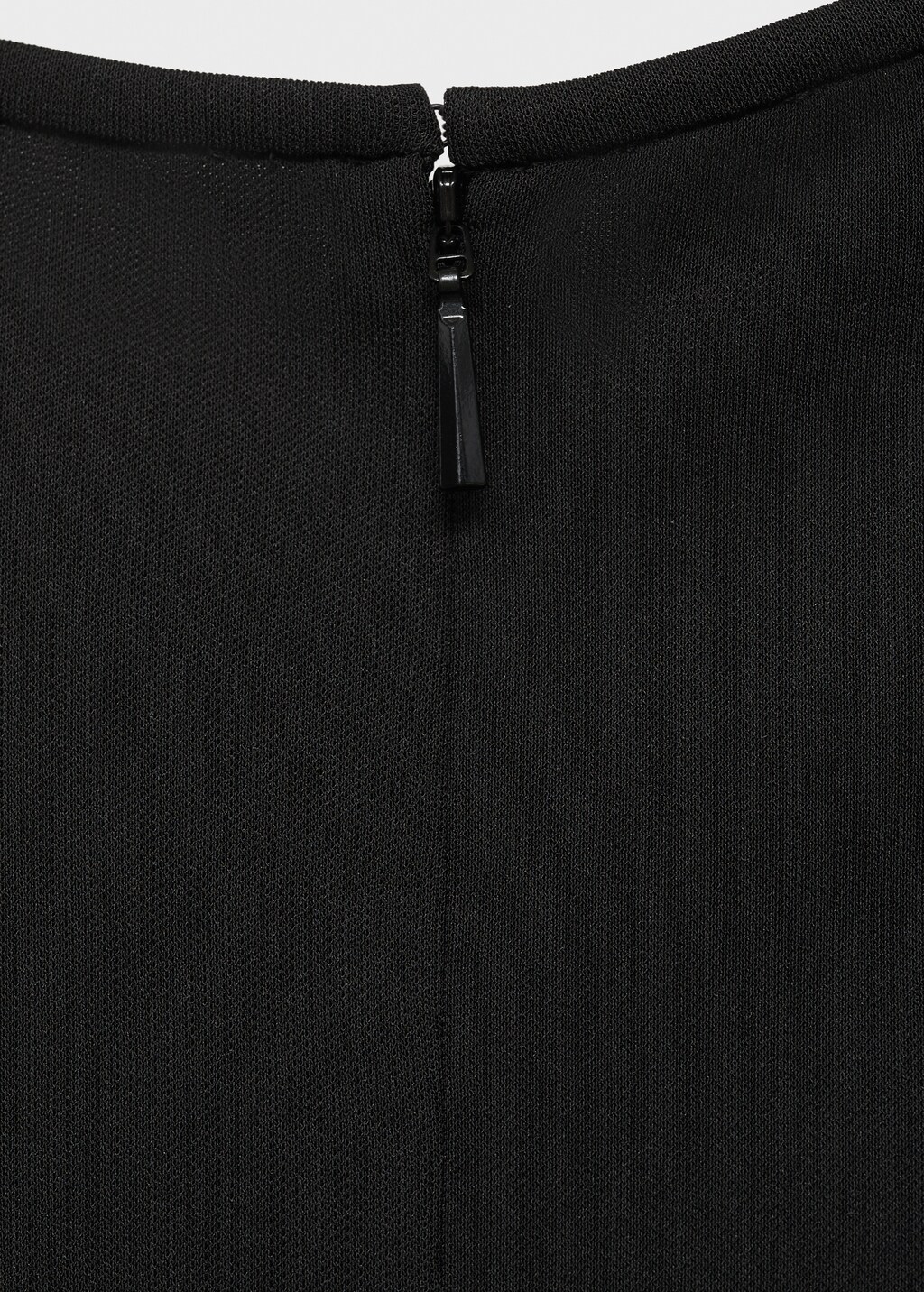 Long flared knitted dress - Black