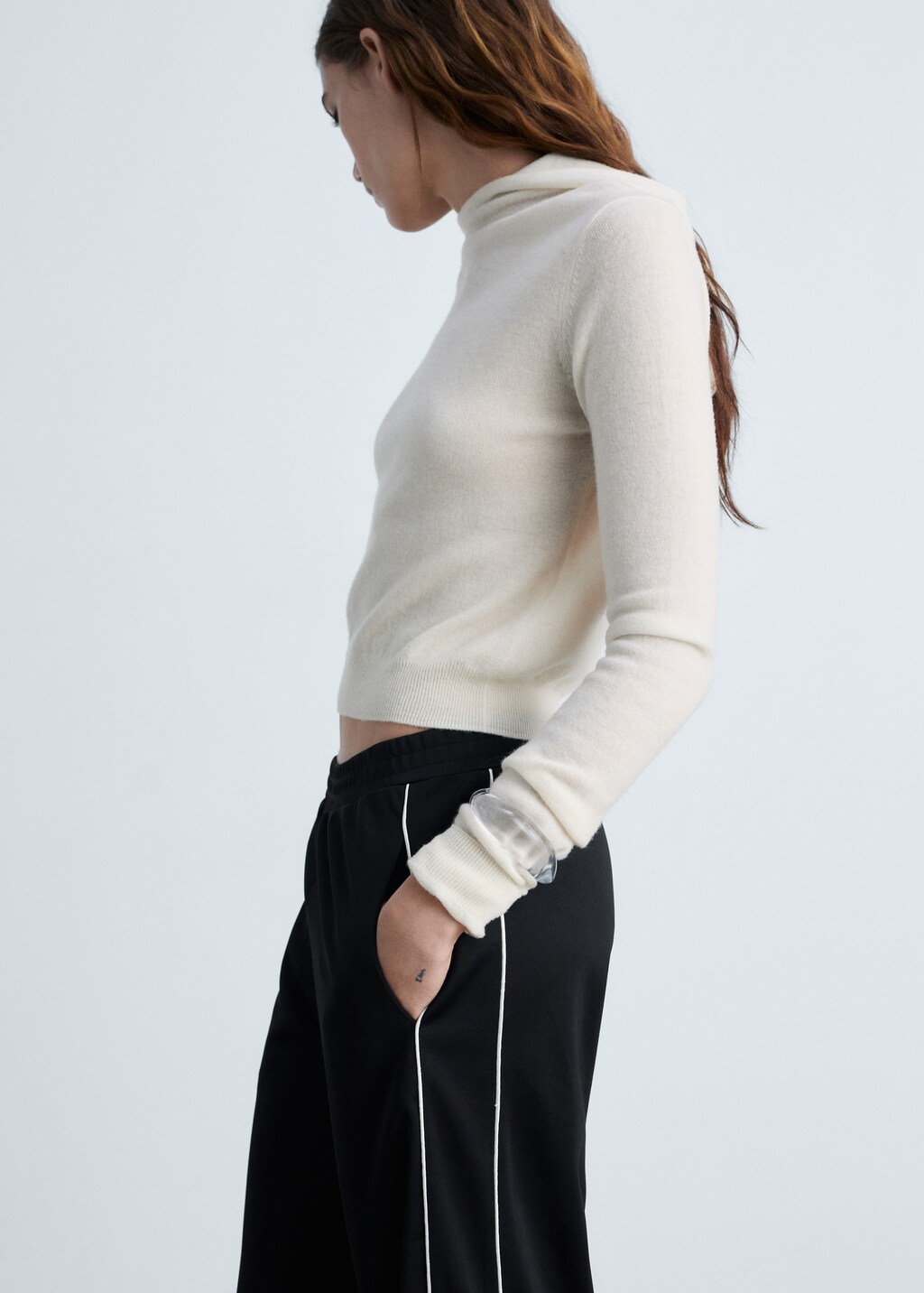 Contrasting-stripe jogger trousers - Medium Brown