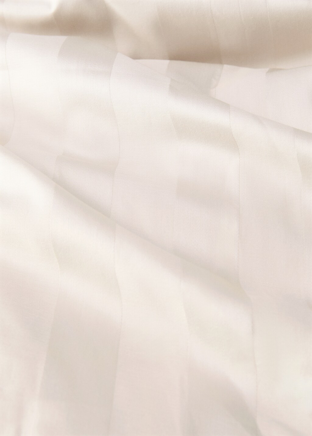 Multi-stripe satin duvet cover bed 180cm - Beige