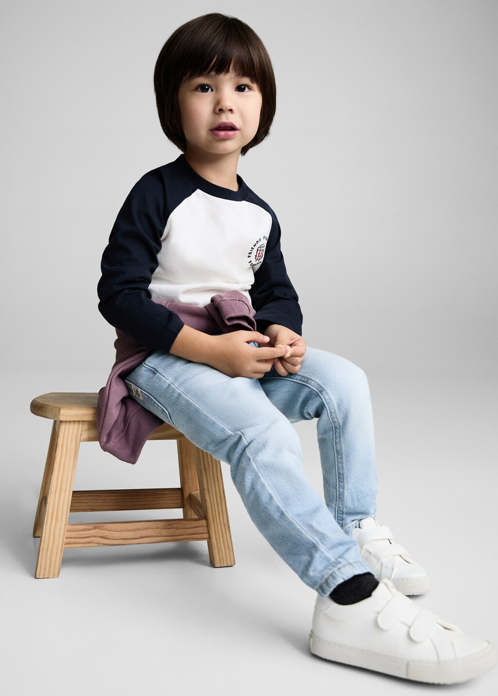 Ripped details skinny-fit jeans - Medium Blue