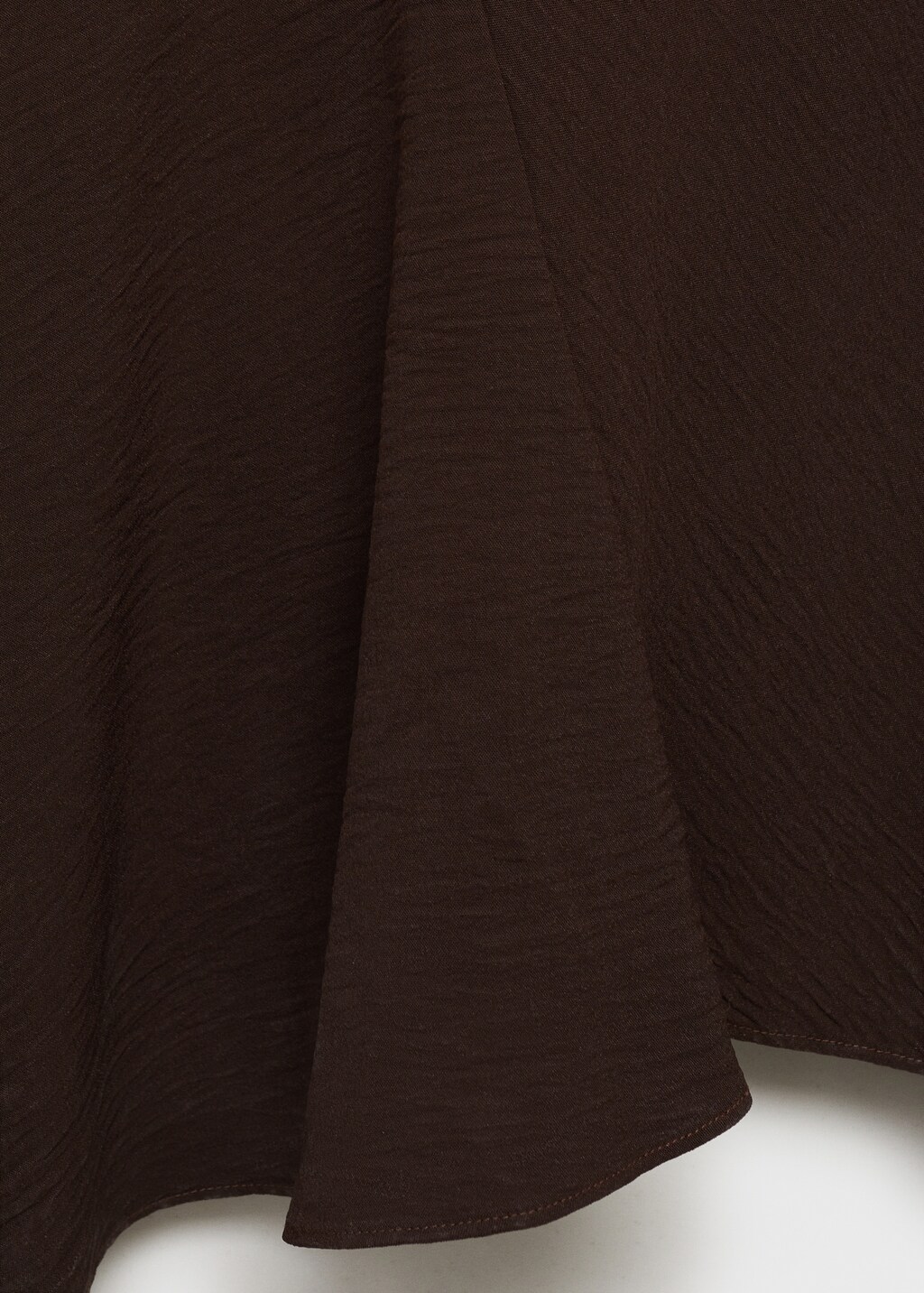 Textured asymmetrical dress - Brown