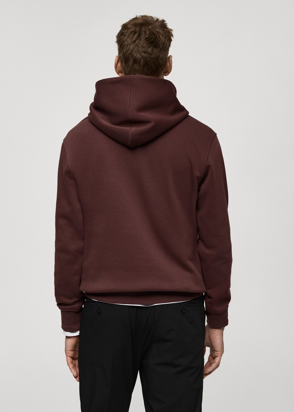 Printed cotton sweatshirt - Burgundy