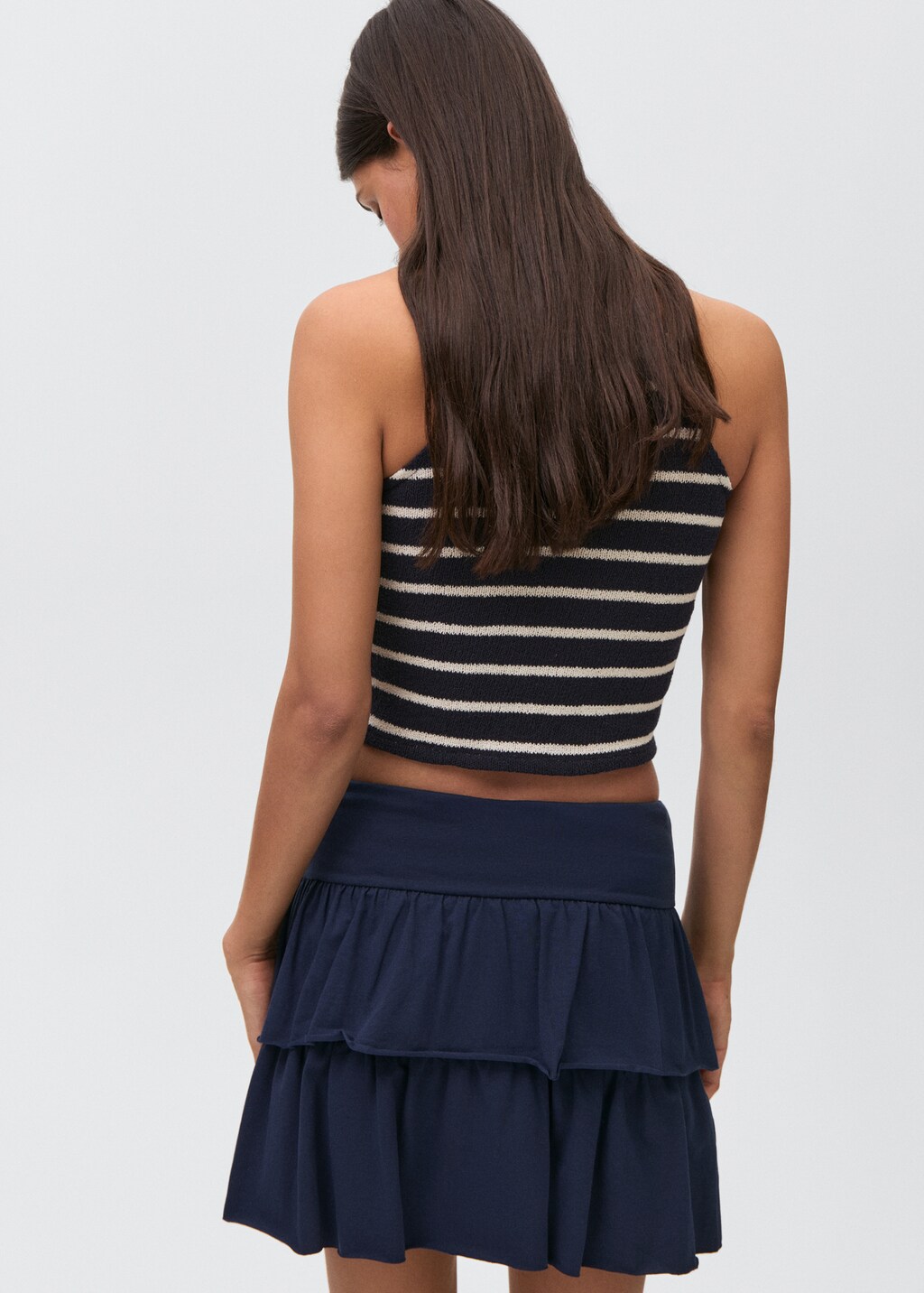 Ruffled mini-skirt - Off White