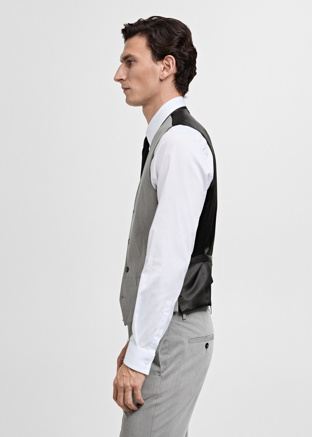 Paris super slim-fit suit waistcoat - Black