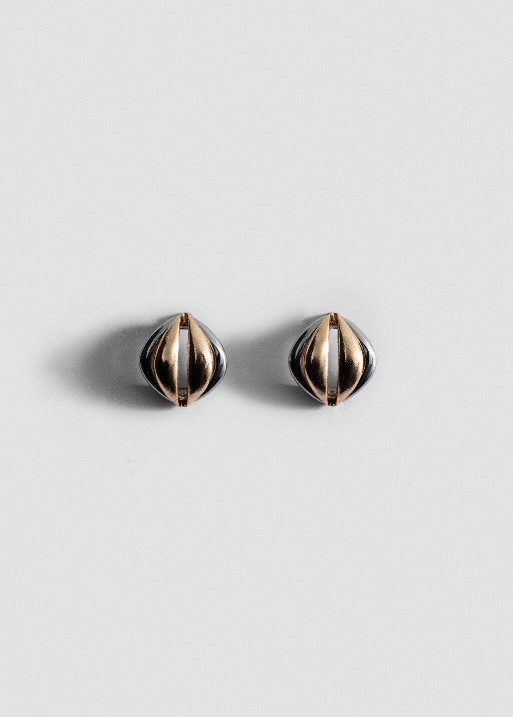 Two-tone earrings - Gold