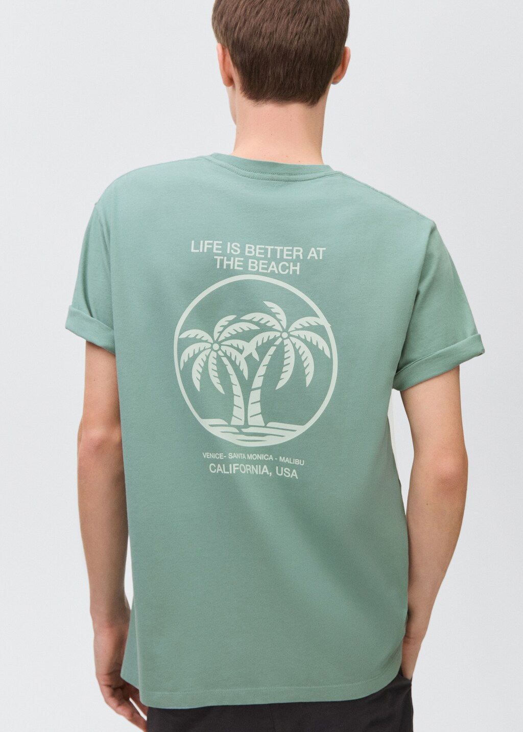 Message cotton T-shirt - Green