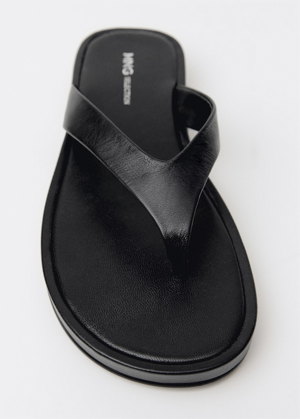 Leather straps sandals - Black