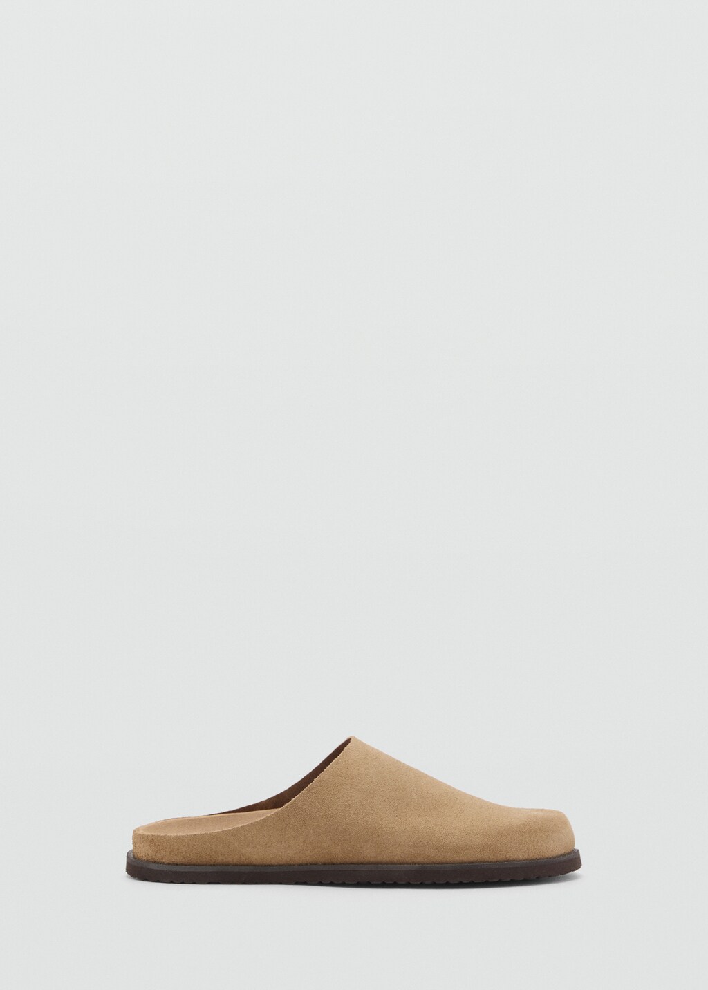 Suede leather clog - Beige