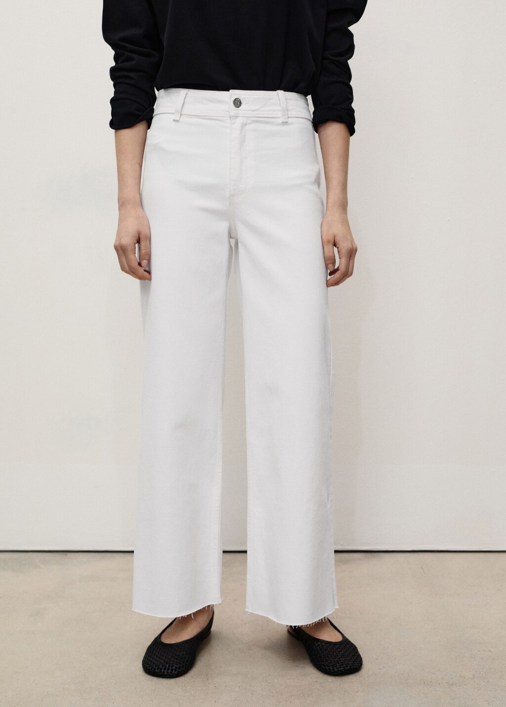 Catherin culotte high-rise jeans - Black denim