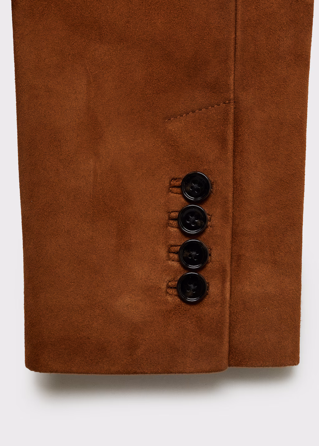 Straight suede jacket - Tobacco Brown