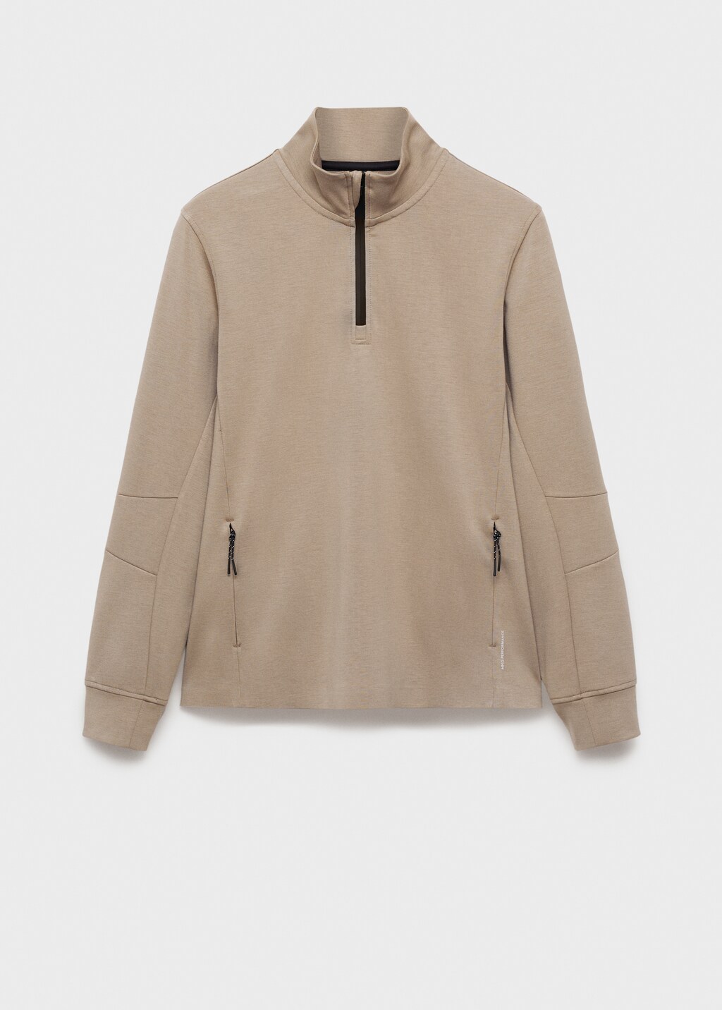 COOLMAX® zip-up sweatshirt - Sand