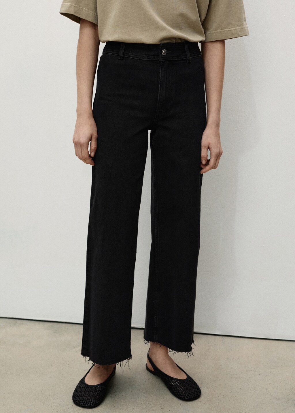 Catherin culotte high-rise jeans - Sand