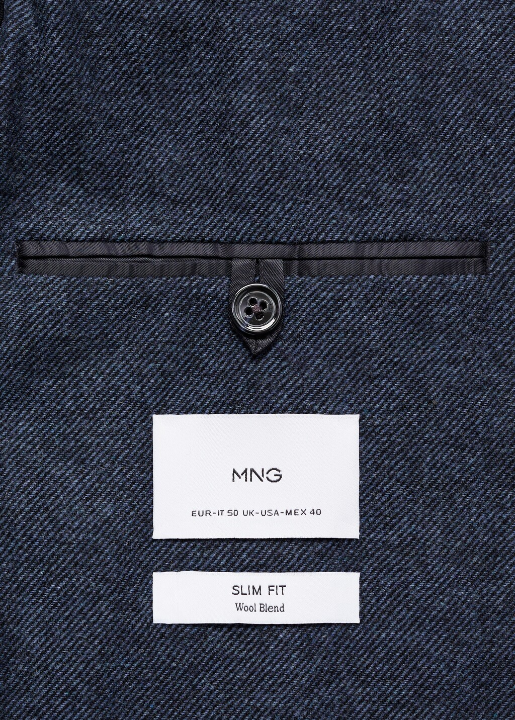 Slim fit wool blend blazer - Khaki