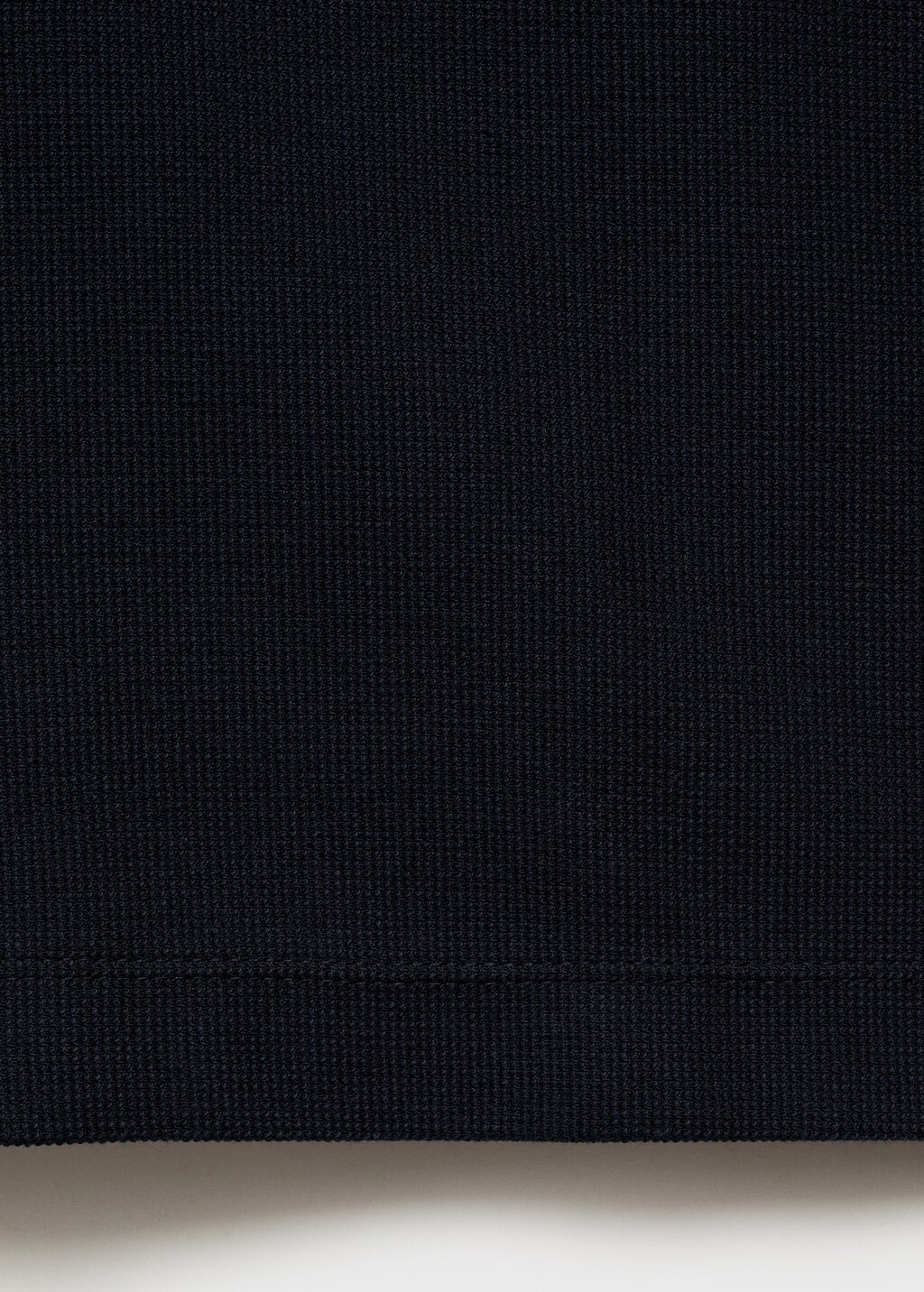 Structured knitted polo shirt - Dark Navy