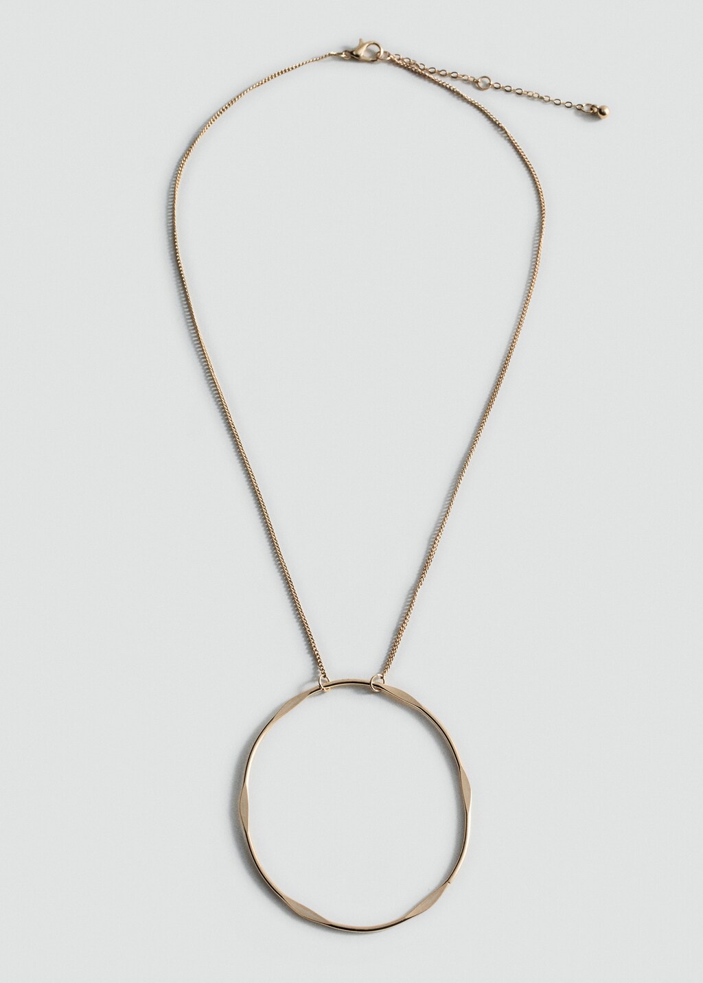 Chain necklace with hoop - Gold