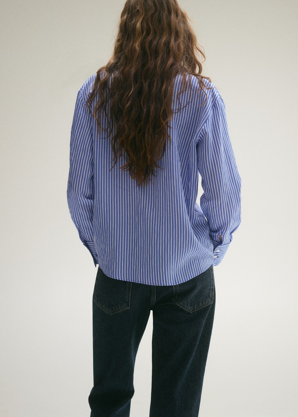 Striped straight shirt - Red