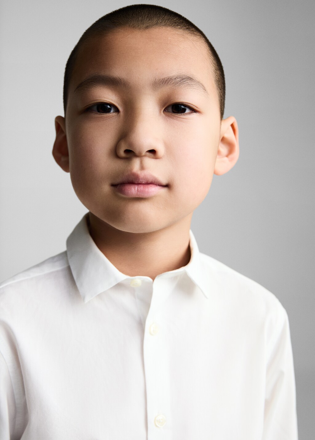 100% cotton dress shirt - White