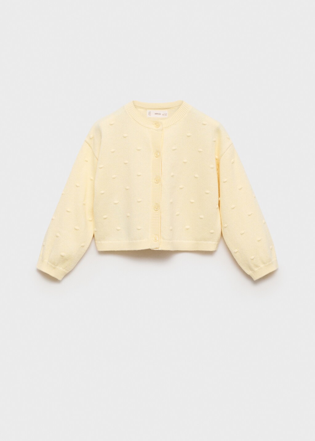 Embroidered knit cardigan - Pastel Yellow