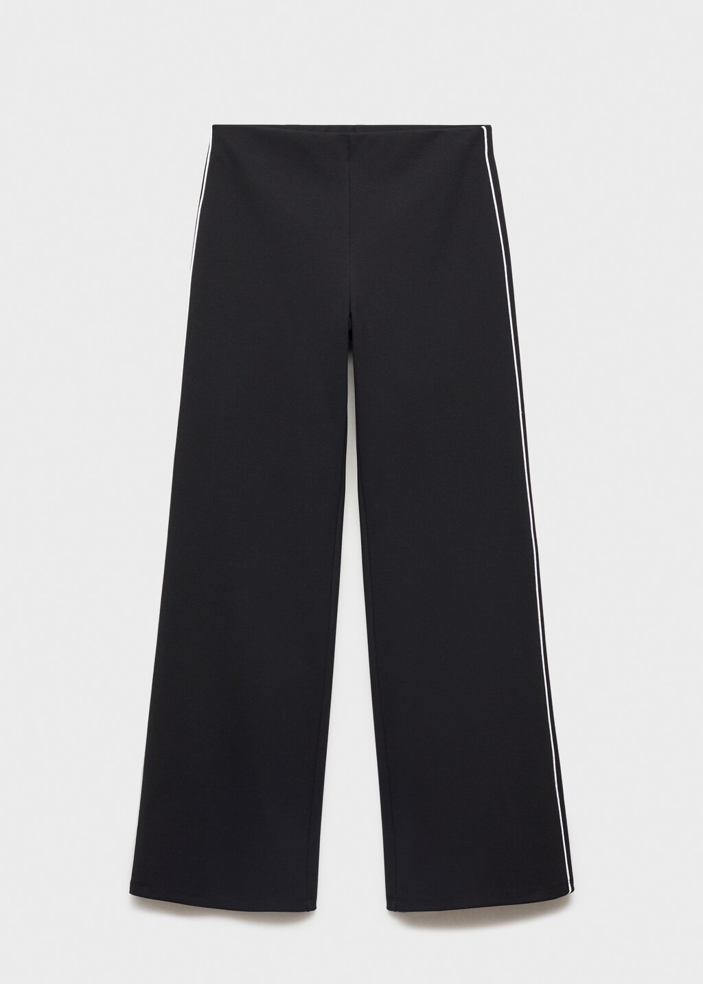 Knitted trousers with contrasting stripes - Black