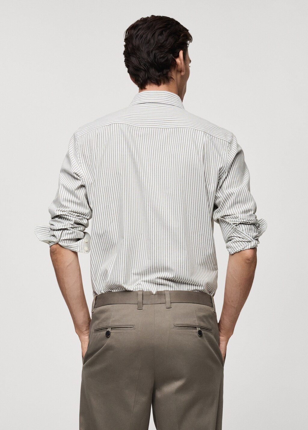 100% cotton kodak striped shirt - White