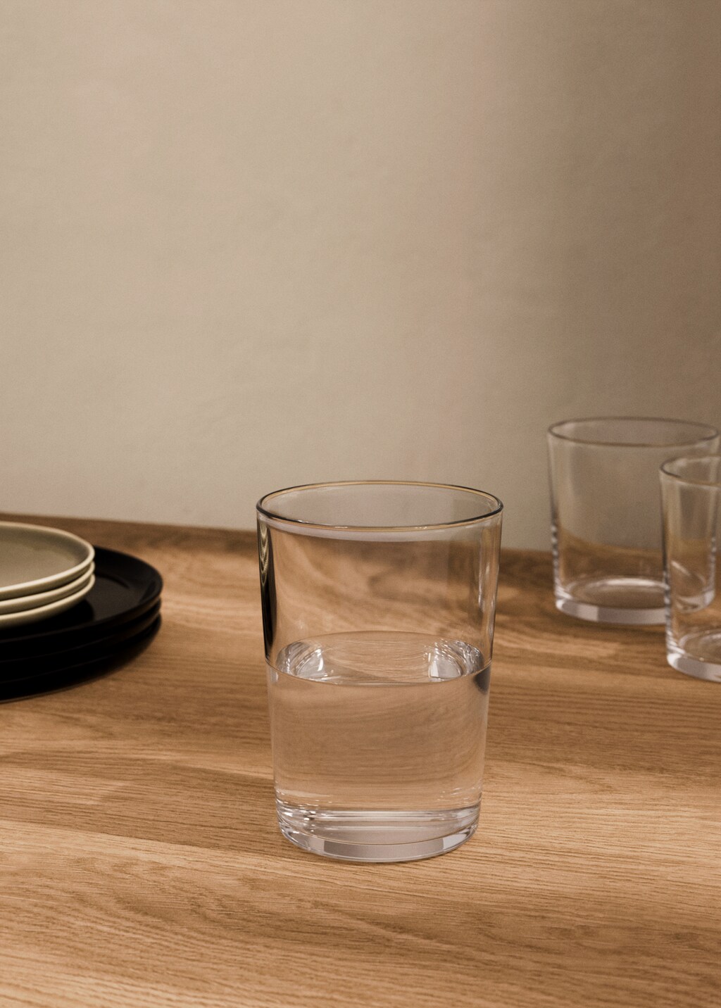 Plain glass soda tumbler - Ice Grey